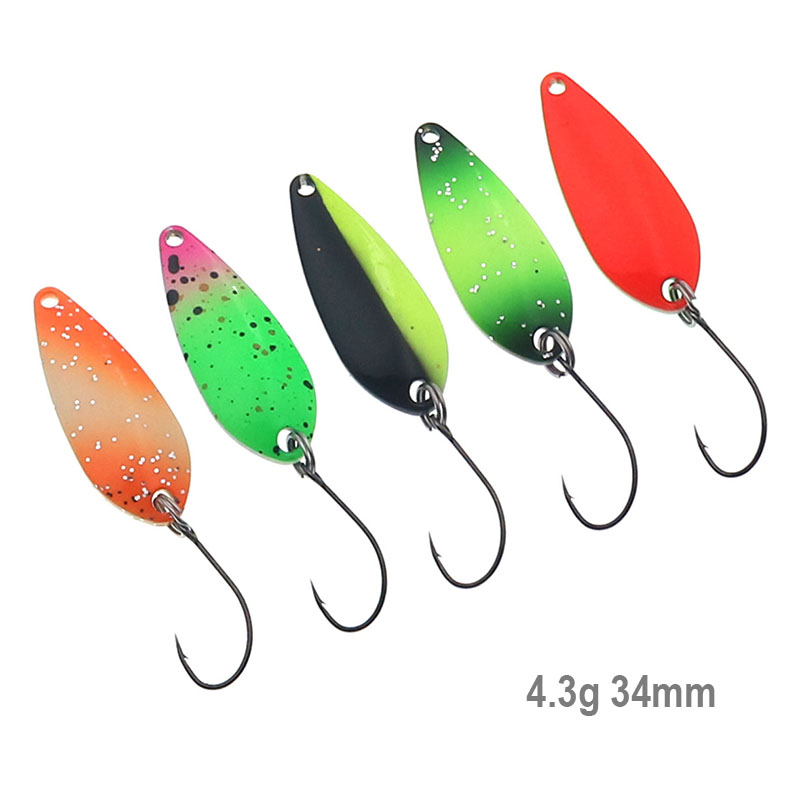 Fishing Lure Spoon - Fishing Spoon 4.3g 34mm UV Colorful