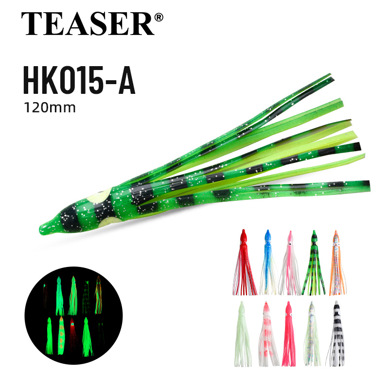 Fishing Lure Buzzbait - TEASER 5pcs/10pcs HK015-A Nightlight Squid Skin