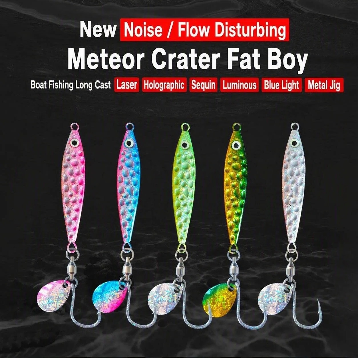 1pc Metal Jig Fishing Lure UV  - Fishing Lure Spoon 评论和价格