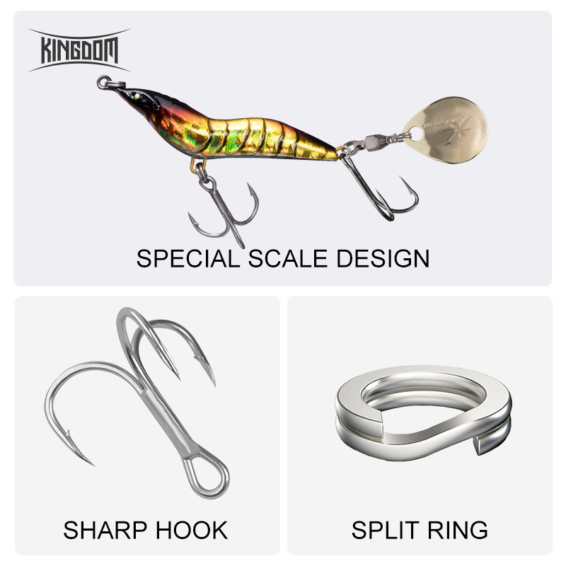 KINGDOM Shrimp Fishing Lure Me - Fishing Lure Blade Bait 评论和价格