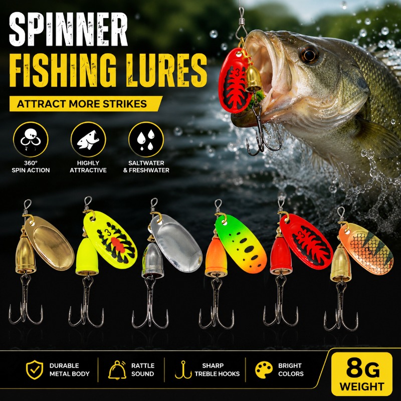 Fishing Spinner Lure 8g Metal  - Fishing Lure Blade Bait 评论和价格
