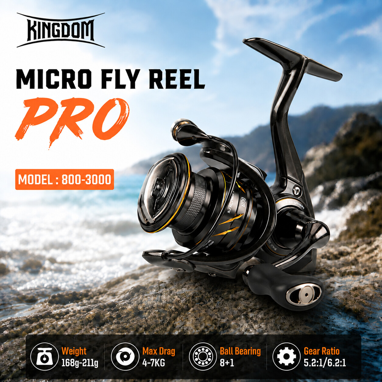 Kingdom Micro Fly Pro Fishing  - Abu Garcia Reel Revo 评论和价格