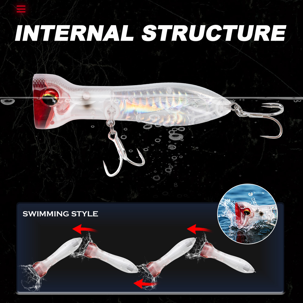 Hunthouse Topwater Floating Po - Fishing Lure Popper 评论和价格